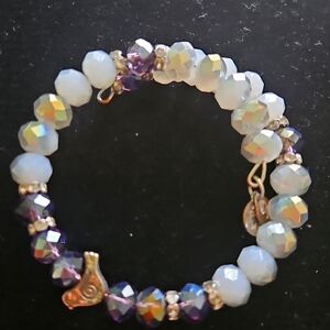 Alex and Ani double wrap beaded bird Bracelet